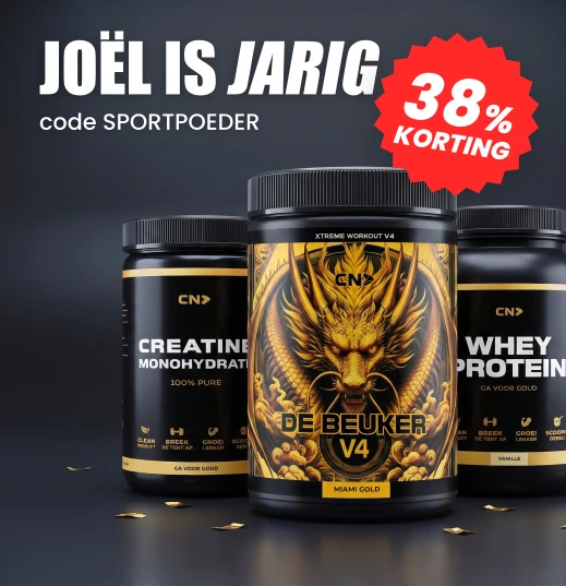 Clean Nutrition verjaardagssale · 38% op de bestsellers + 5% extra met code SPORTPOEDER