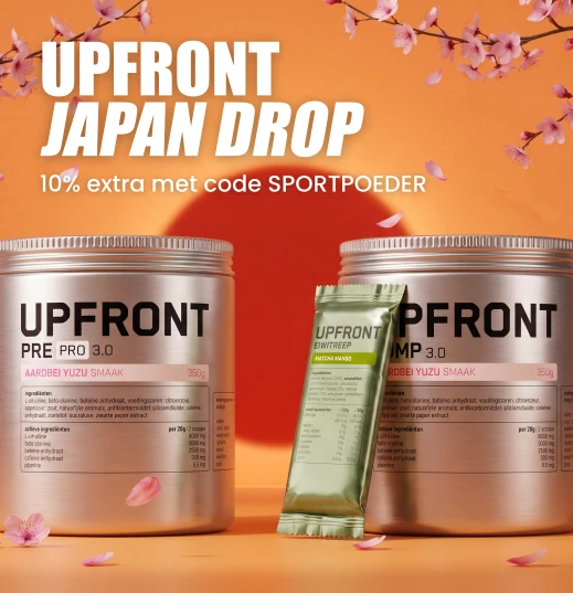 Upfront × Japan drop — nu live: 7 nieuwe producten + zomeropruiming tot 50%, altijd 10% extra met code SPORTPOEDER