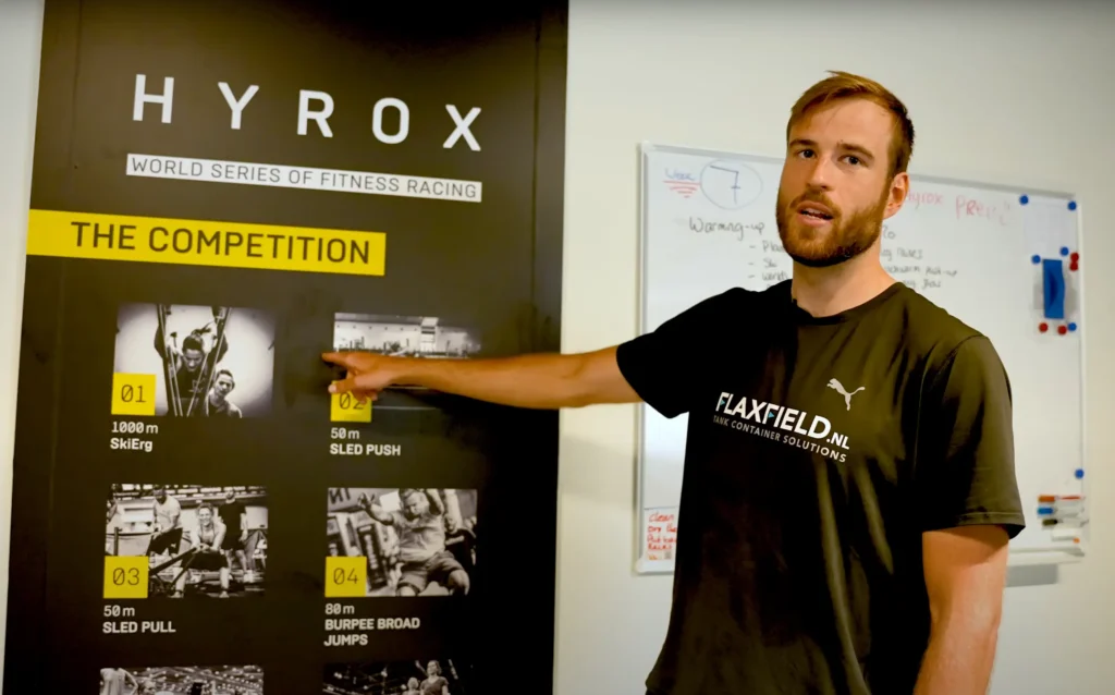 1 van de hyrox oefeningen uitleg