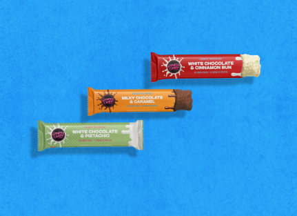 1 + 1 gratis op alle eiwitreep dozen bij Fitness Candy Company