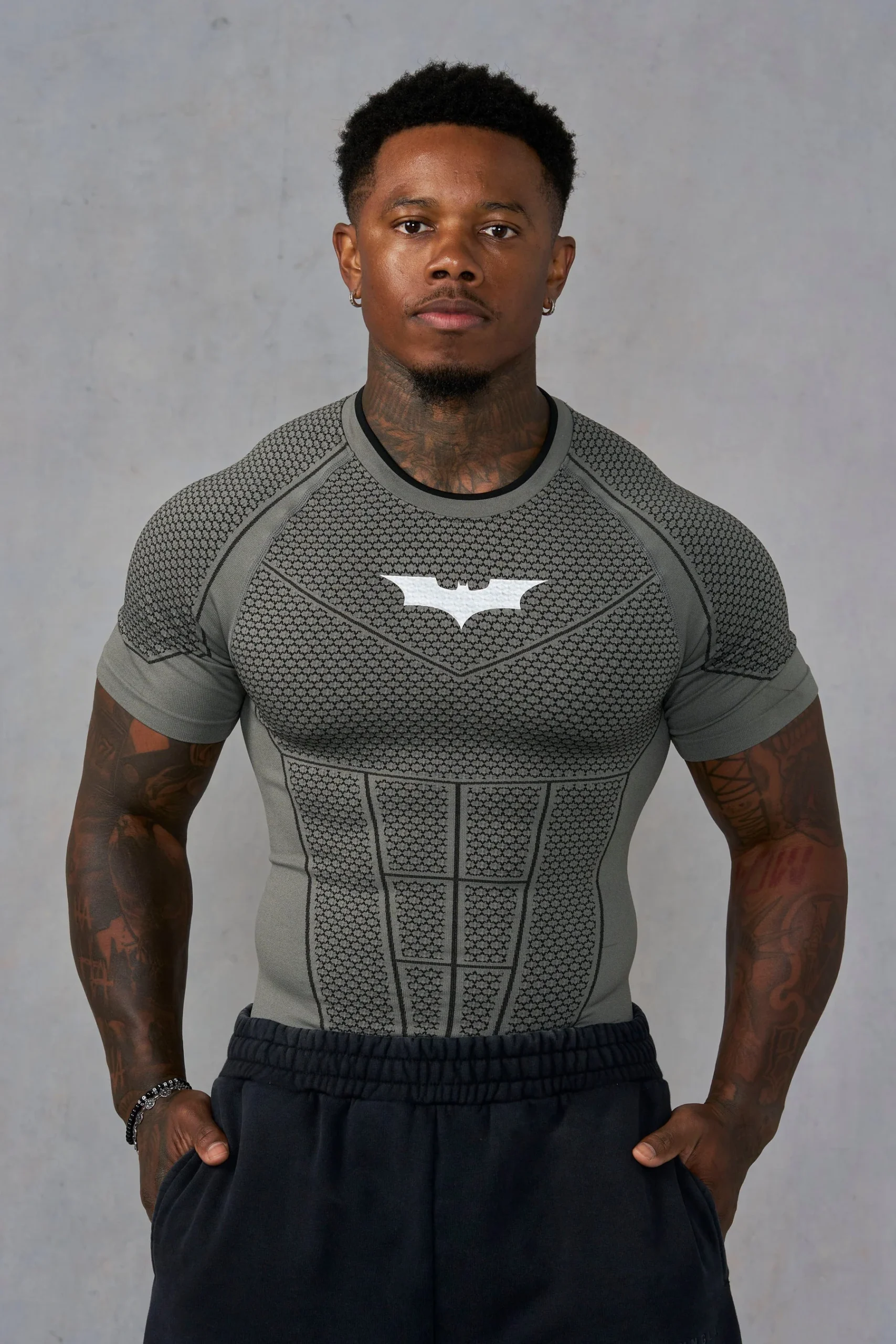 YoungLA Batman compression grey green