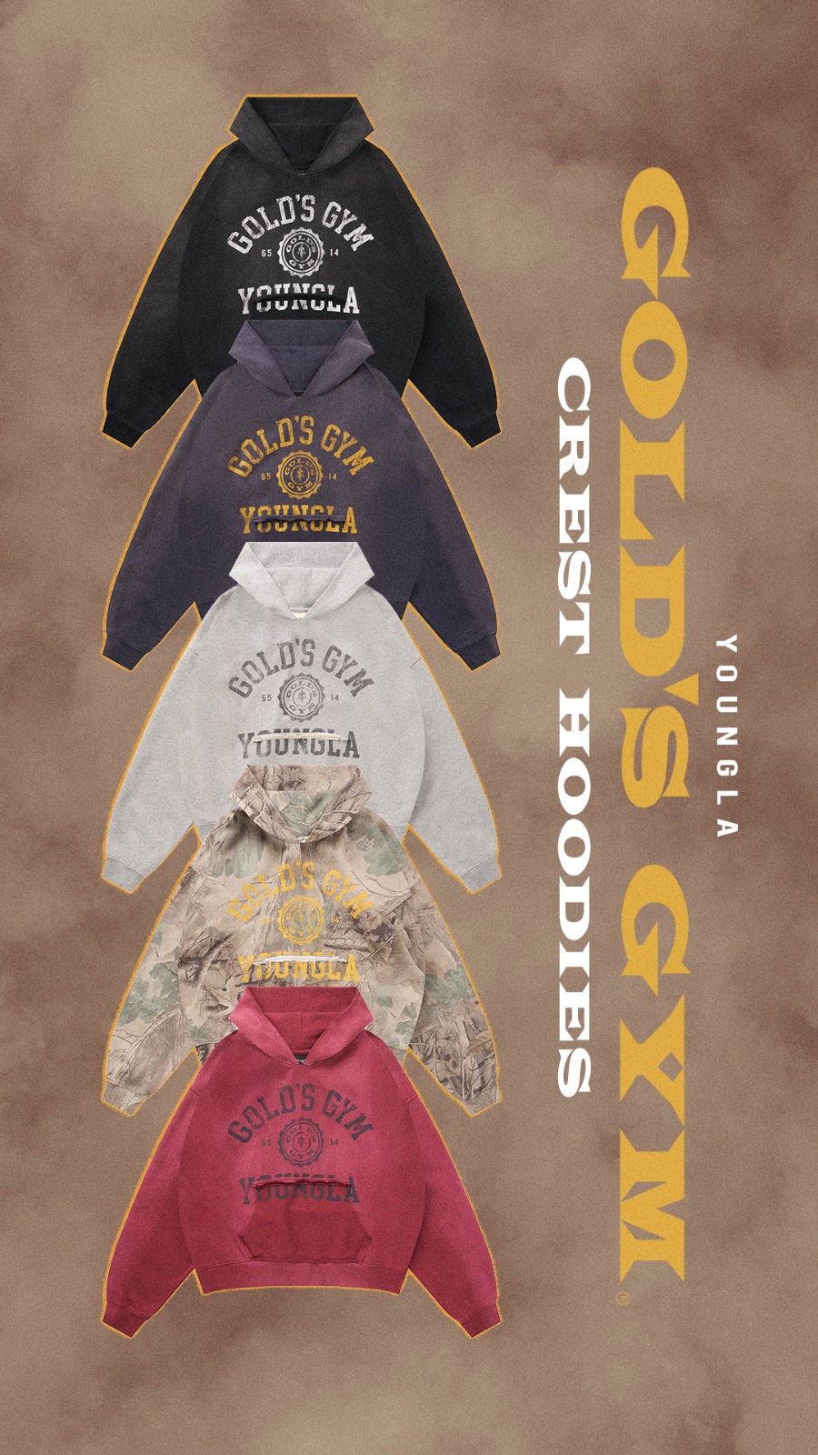Gold’s Iron Legacy Crest Hoodie (heren)