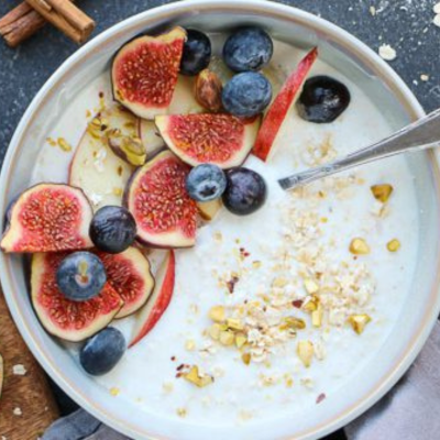 Overnight oats met kwark (eiwitrijk)