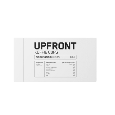 Upfront koffie cups
