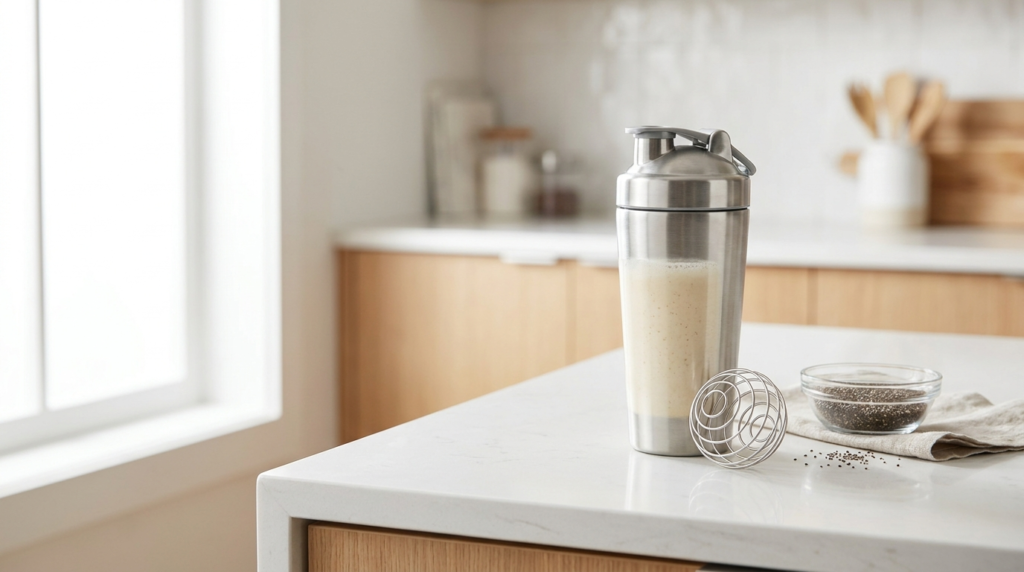 Eiwitshake in een shaker