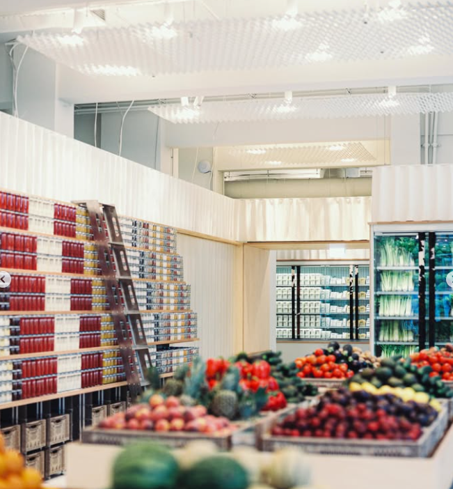 upfront supermarkt foto's