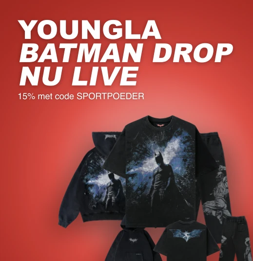Batman x YoungLA drop - nu live: 20 stijlen, 15% korting met code SPORTPOEDER