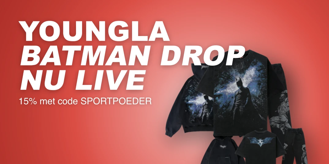 Batman x YoungLA drop - nu live: 20 stijlen, 15% korting met code SPORTPOEDER